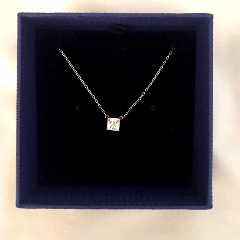 Swarovski Attract Square Necklace, White